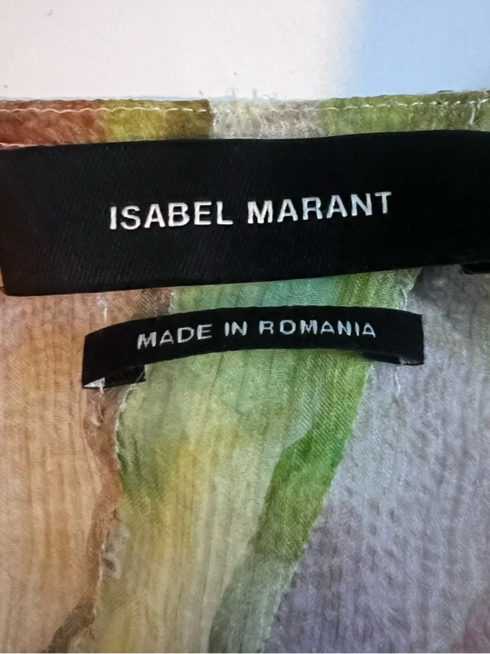 Isabel Marant Sheer Floral Ruffle Top - Green/Brown - Picture 3 of 4